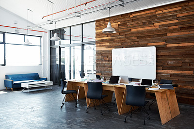 Buy stock photo Shot of an empty office