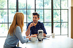 Enjoying breakfast together