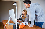 Working together on their home business