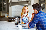 Talking over coffee in the morning
