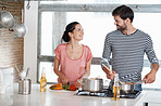Having fun in the kitchen