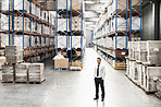 Working hard to maintain warehouse order