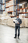 Checking his inventory records