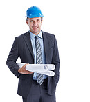 Gifted architect holding his designs