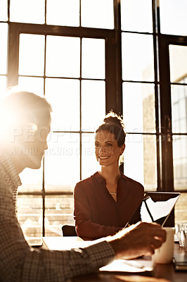 Buy stock photo Shot of a mature couple working on a laptop together at home