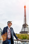Taking in the Eiffel tower