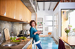 At home in the kitchen
