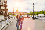 Enjoying a romantic day in the city