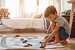 His cars are his favorite things to play with
