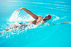 His preferred style is backstroke