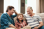 The men of the family hanging out