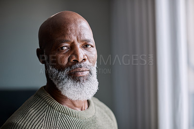 Buy stock photo Portrait of a mature man at home