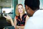 Exchanging ideas in the office