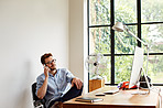 Building his business from home