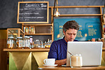 Hard at work in his cafe