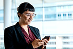 Staying in touch with her colleagues and clients