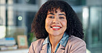 Pride, smile or woman in office with portrait, wealth advisor or about us in finance industry. Business, happy or banking consultant with ambition, investment planner or confidence in risk management