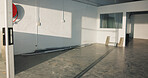 Building, empty and interior design with space for security, emergency or safety regulations. Wall, floor and electrical with material, power or structure for architecture, construction or renovation