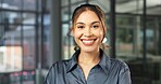 Business, portrait and woman in office for finance consultant, about us and investment advisor. Corporate, professional and happy person with confidence for financial career, opportunity and pride