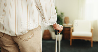 Buy stock photo Woman, hand and luggage in hotel for travel, vacation accommodation and arrival in bedroom. Back of person, suitcase and check in at resort for summer holiday, weekend getaway and privacy on retreat