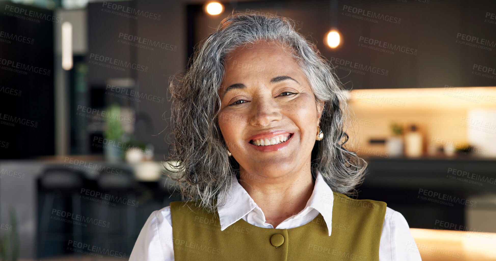 Buy stock photo Business, portrait and realtor with smile, home consultant and positive attitude as listing agent. Happy, broker or mature woman with confidence, property investor or about us in real estate industry