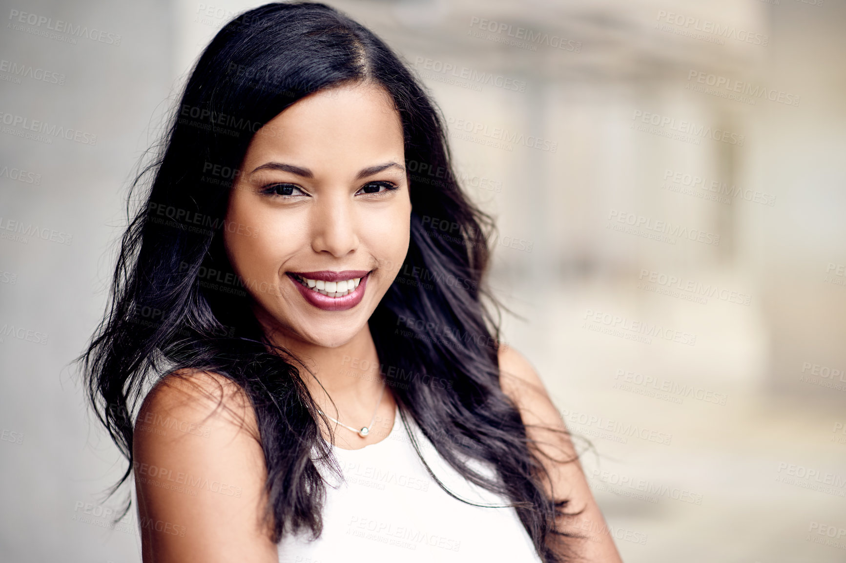 Buy stock photo Happy, business and woman with portrait in office as lawyer, about us and career pride. Female person, attorney and legal professional for justice ambition, corporate law and attitude for court case