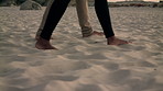 Barefoot in the sand