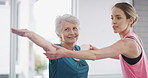 Yoga provides the peace and strength her body needs
