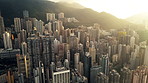 The hilly city of Hong Kong