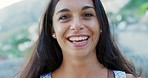 Portrait beautiful woman smiling on beach during summer vacation