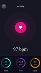 UI screen animation, health fitness application ux and smartphone technology mobile. Digital graphic communication, tracking user heart rate lifestyle and ai animation sleep icon of system design