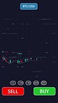 Cryptocurrency, online trading and bitcoin finance app on phone UI screen with dark background and fintech sell or buy. Banking, btc and investment graph or algorithm for blockchain or stock market