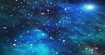 Galaxy, universe and space or solar system in milky way or night sky in stars science, astrology or outer space fantasy. Blue nebula, astronomy or stargazing for glowing cosmos nature wallpaper
