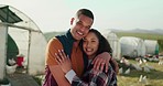 Couple on countryside farm, people hug after marriage proposal and woman checking engagement ring in Houston. Sustainable chicken farming success, man farmer 
with happy fiance and love agriculture