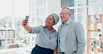 Corporate selfie, partnership and business people with a phone for communication, social media and mobile app. Smile, diversity collaboration and work friends with a mobile photo for the web