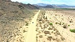 Speeding through the desert