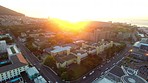 Sunset over the waterfront of Cape Town