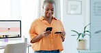 Phone, credit card and black woman online shopping on sofa in living room for payment. Fintech, ecommerce and happy female with mobile smartphone for digital banking, web buying or internet purchase.