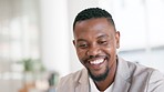 Happy black man, face and hands with credit card for online shopping, ecommerce or purchase at office. Hand of African American businessman in electronic transaction or internet banking at workplace