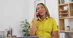 Pregnant woman, phone call and celebrate success in office with communication or notification. Female entrepreneur excited and happy about news, conversation and smartphone connection in pregnancy