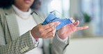 Lens cleaning, office and business woman hands with hygiene and vision care at a desk. Eye health, glasses and dust cloth for healthcare and dirt protection at a company with eyeglasses wellness