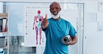 Fitness, happy or senior black man with thumbs up for success, training motivation or workout. Face, hand gesture or mature African person with smile or ok sign for yes, like or approval in agreement