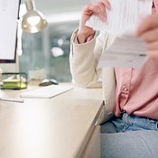 Paperwork Fail Angry, frustrated and hands with paperwork mistake, administration fail ...