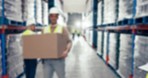 People, warehouse and time lapse in supply chain, logistics or inventory inspection and checking stock. Employee group in busy, export or import business for storage control or product distribution