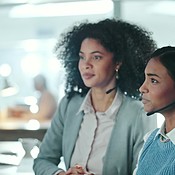 Business people, teamwork and call center planning, customer service ...