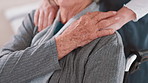 Wheelchair, nurse and elderly man holding hands for care, consulting and medical service. Healthcare, retirement home and nurse with senior person with disability for help, support and empathy