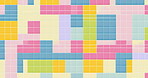 Colorful tile pattern of squares and rectangles. Pixel blocks in motion.