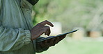 Using to technology to manage his bee farm