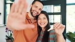 Selfie, face or happy couple with house keys in real estate, property investment or apartment sale. New home, profile picture or excited man with smile, photo or woman to celebrate moving in together