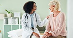 Woman, doctor and consulting with patient for healthcare, advice or support at clinic. Female person, cardiologist or medical worker talking to client for consultation in care, empathy or trust